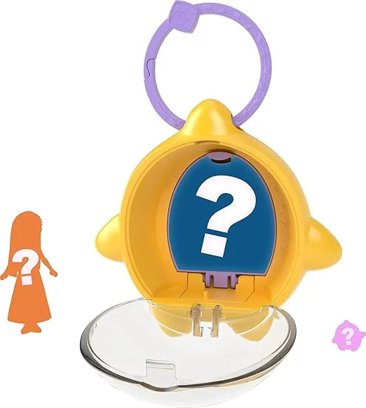 Mattel Disney Wish Star Reveals Mini Doll Surprise, Keychain Compact with Character Doll & Accessory (Styles May Vary)