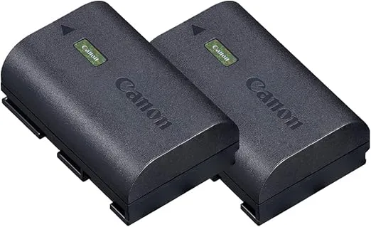 Canon 4132C002 LP-E6NH Lithium-Ion Battery Pack for EOS R5 and EOS R6 - (2-Pack)