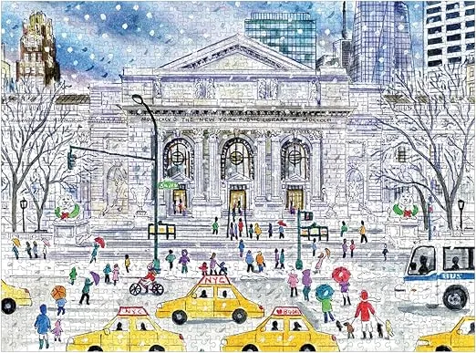 Galison Michael Storrings New York Public Library 1000 Pc Puzzle, Multicolor