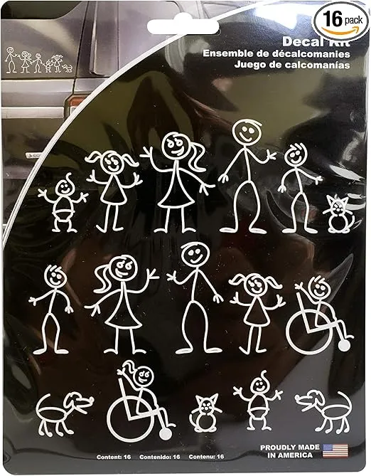 Chroma 5309 Stick People Decal Kit, 16 piece