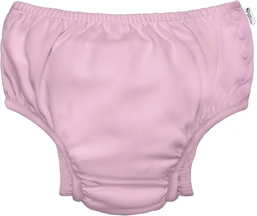 i Play Girls Reusable Absorbent Baby Swim Diapers Light Pink 6 Months