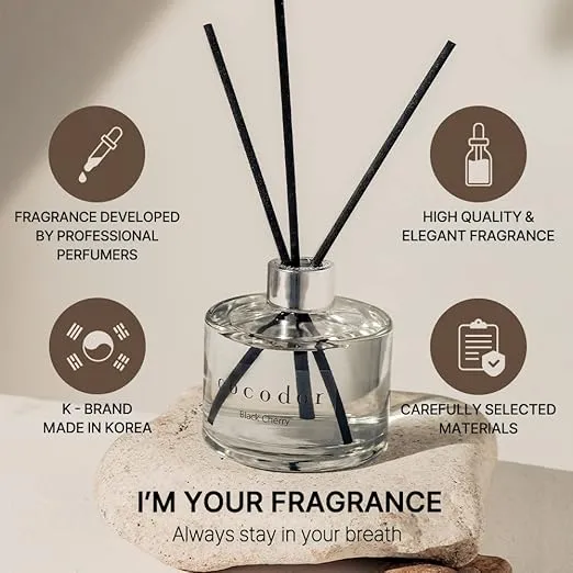 COCODOR Signature Reed Diffuser/White Jasmine/ 6.7oz(200ml) / 1 Pack/Reed Diffuser, Reed Diffuser Set, Oil Diffuser & Reed Diffuser Sticks, Home Decor & Office Decor, Fragrance and Gifts