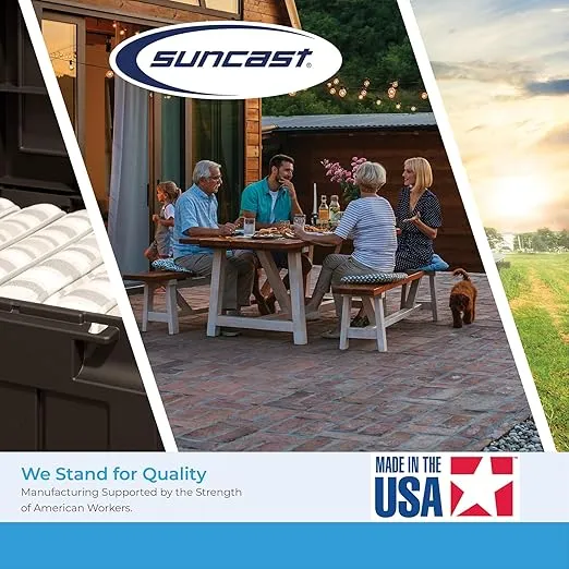 Suncast Telescoping Rake with 24-Inch Poly Tine Profile, Extendable Steel Core Shaft, 66-Inch Reach, and Flexible Curved Tines, Loyal Blue
